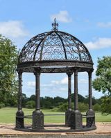 Deluxe Wrought Iron "Aurelia" Black Powder Coated Gazebo