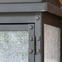 Close-up of the Aged Copper Finish on the Lantern