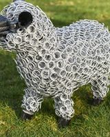 Close up of the bedspring details on sheep"s body