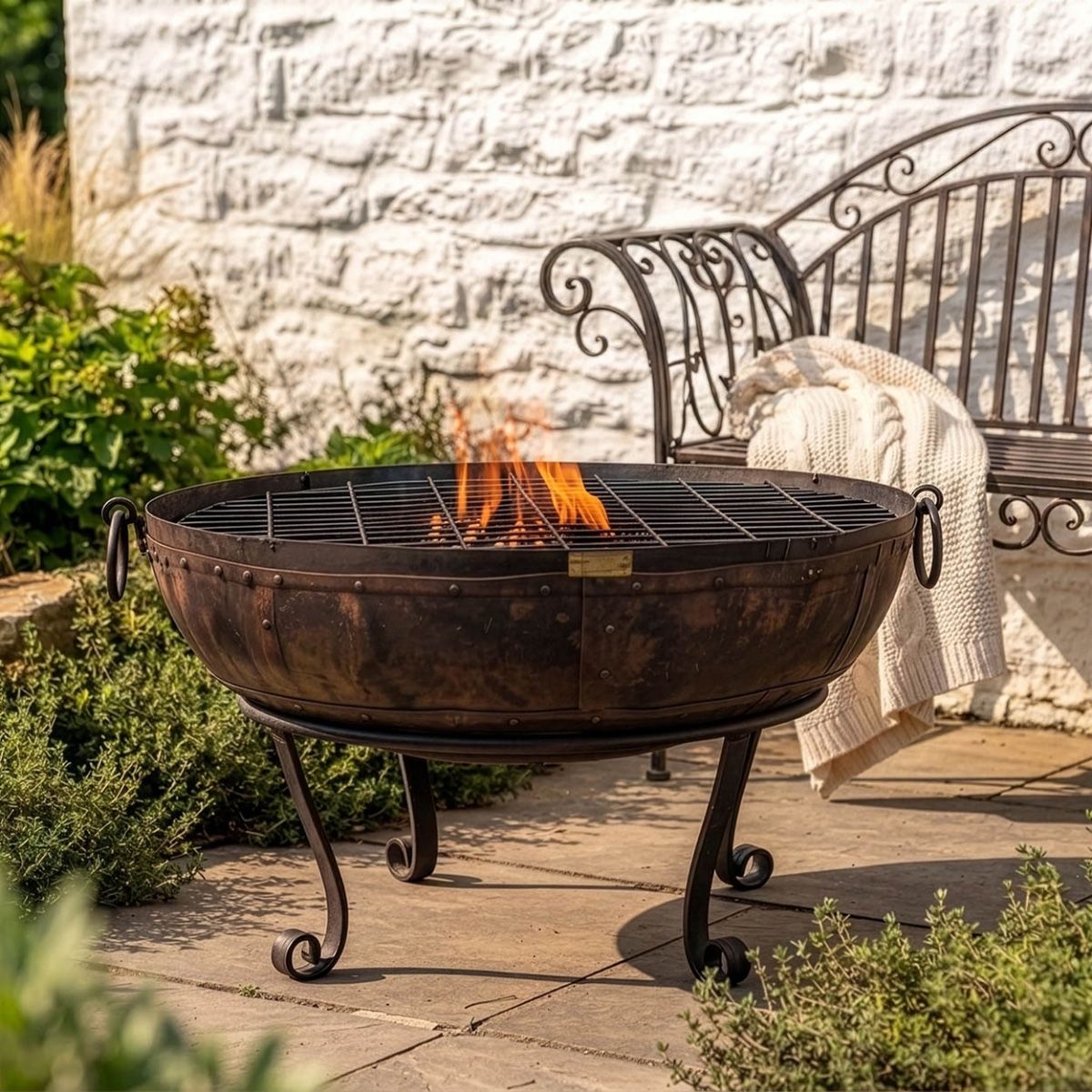 Iron Kadai Fire Bowl - 160cm Digital Illustration 