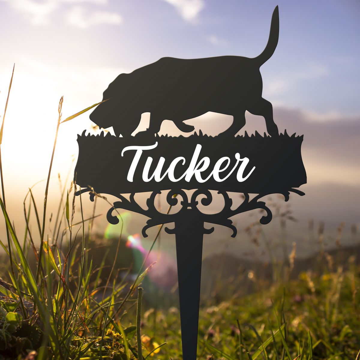 Basset Hound Memorial Ground Spike 