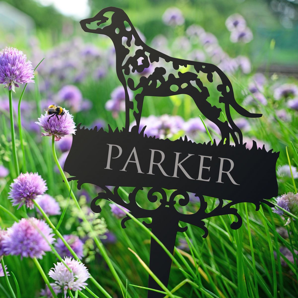 Memorial Ground Spike with Dalmatian 