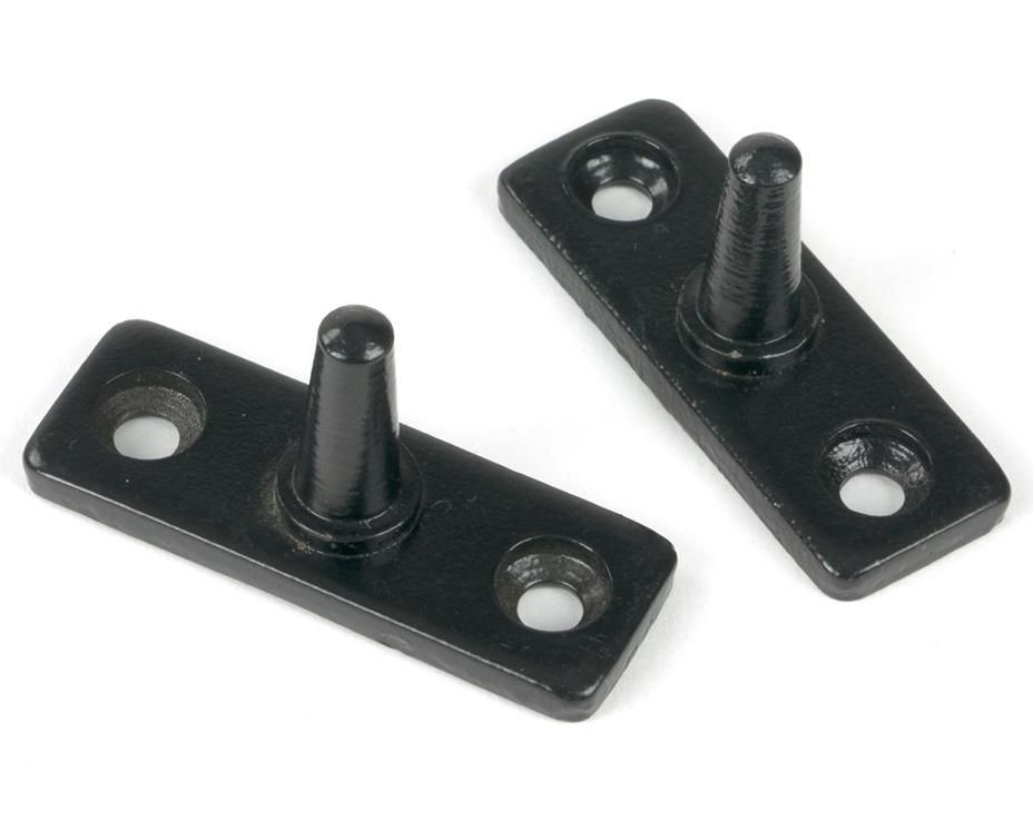 Close-Up of Pin Fixings for 10" Black Four Pin Window Stay - 296mm