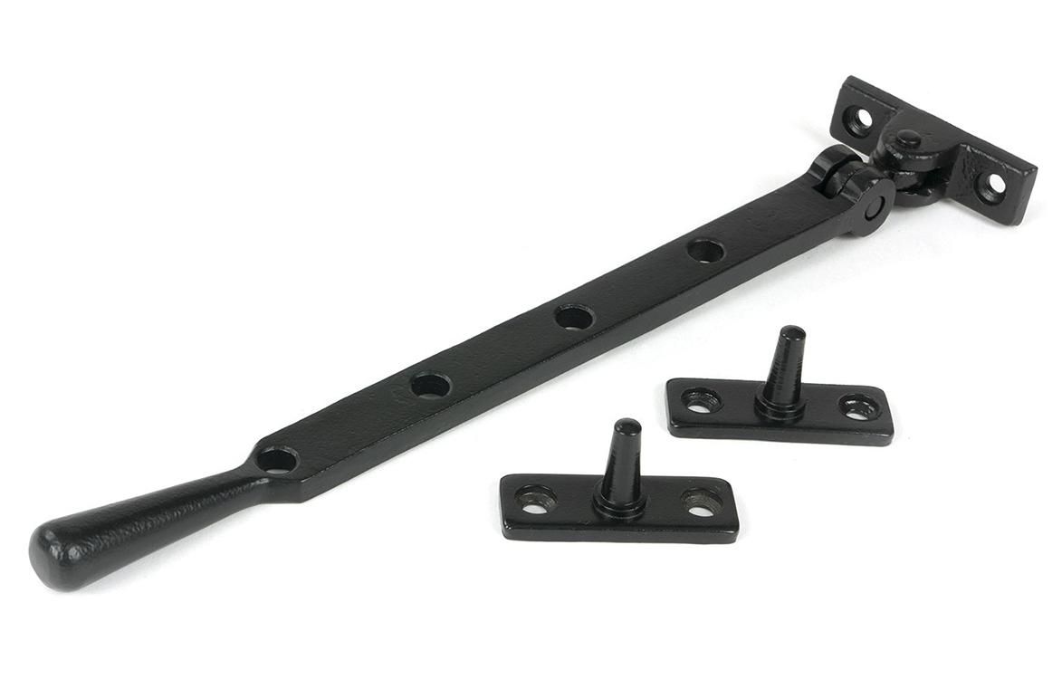 10" Black Four Pin Window Stay - 296mm