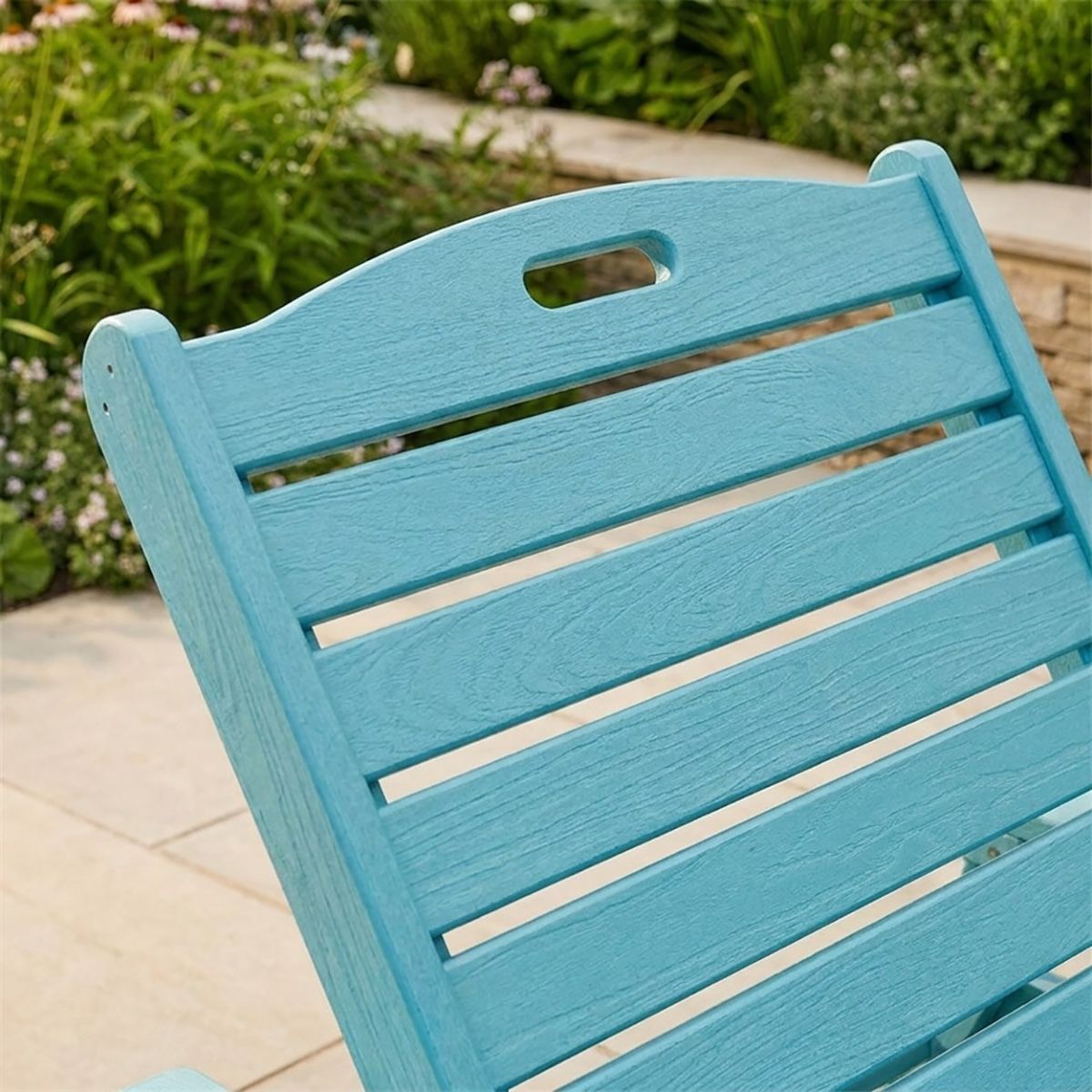 The "Charlie" Blue Sun Lounger Digital Illustration Close up