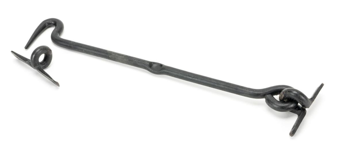 12" External Beeswax Forged Cabin Hook & Stay