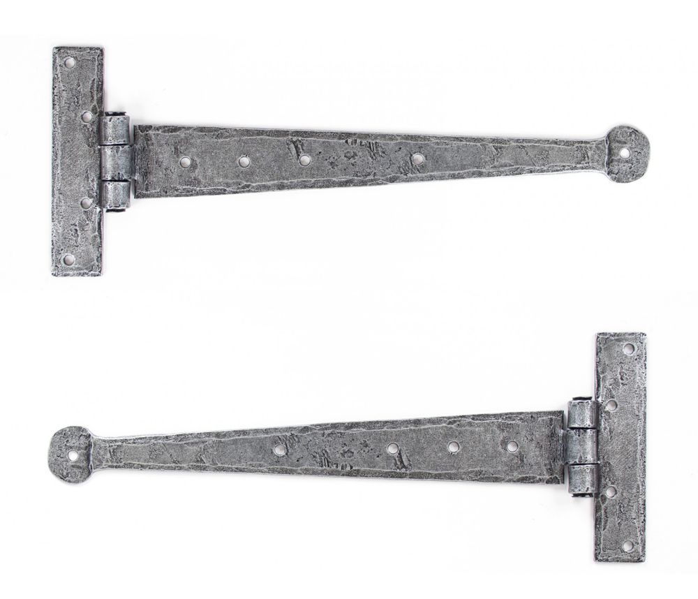 12" Round Ended Pewter Tee Hinges