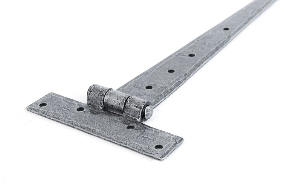 12" Round Ended Pewter Tee Hinges
