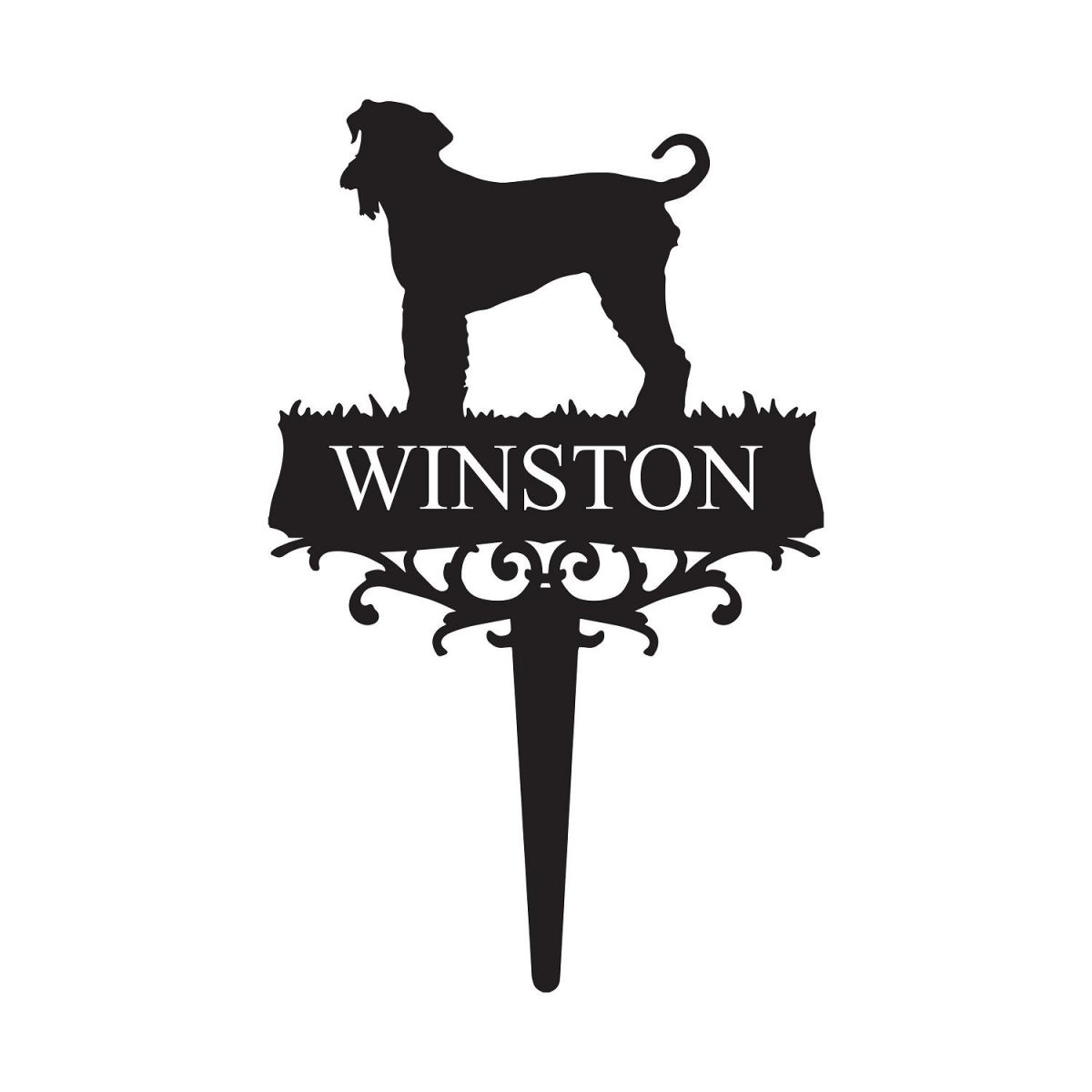 Airedale Terrier Memorial Ground Spike