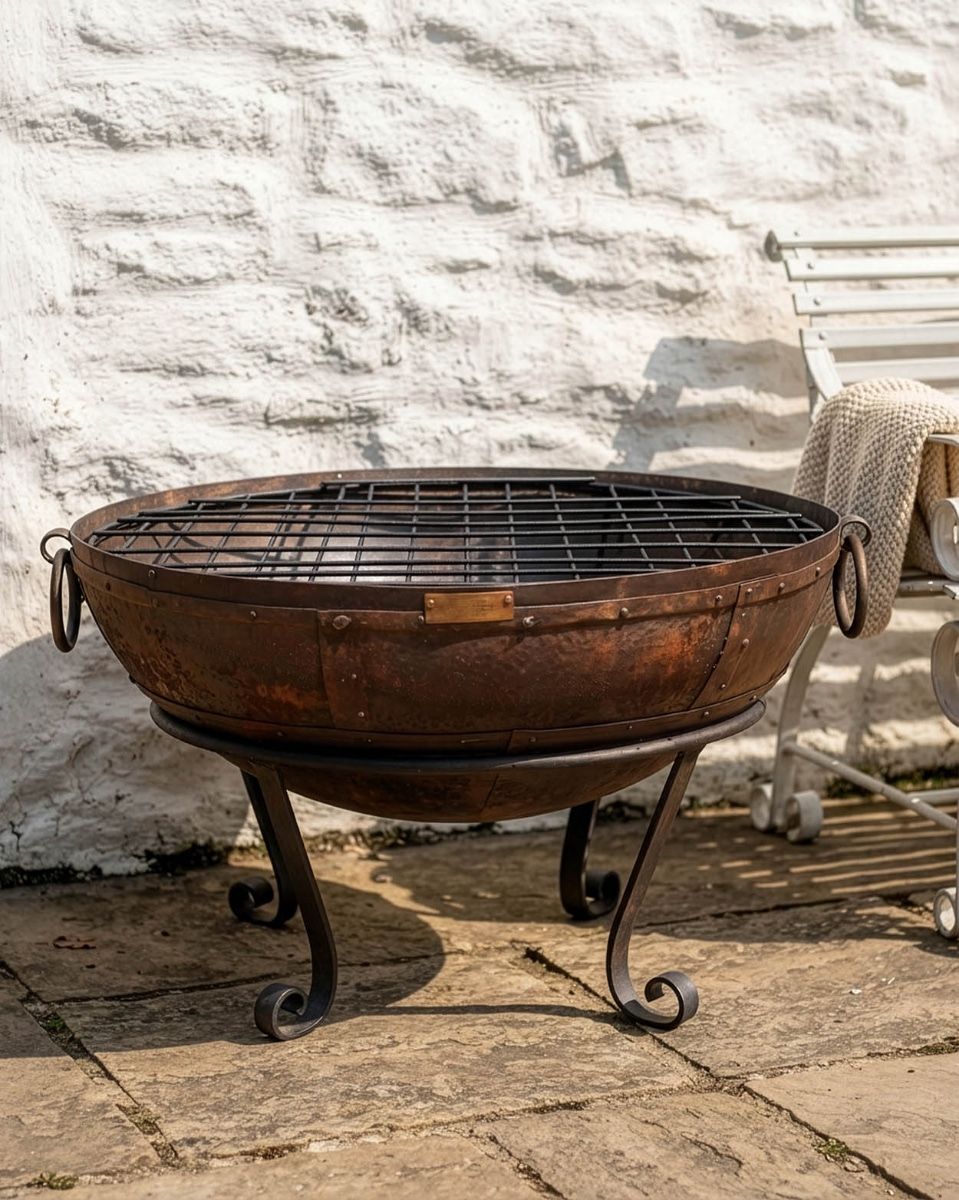Iron Kadai Fire Bowl - 100cm Digital Illustration 