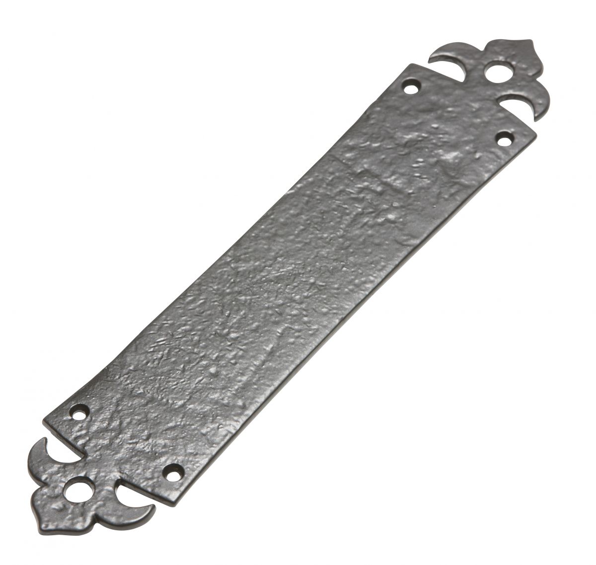 13" Traditional Black Iron Gothic Door Finger Plate