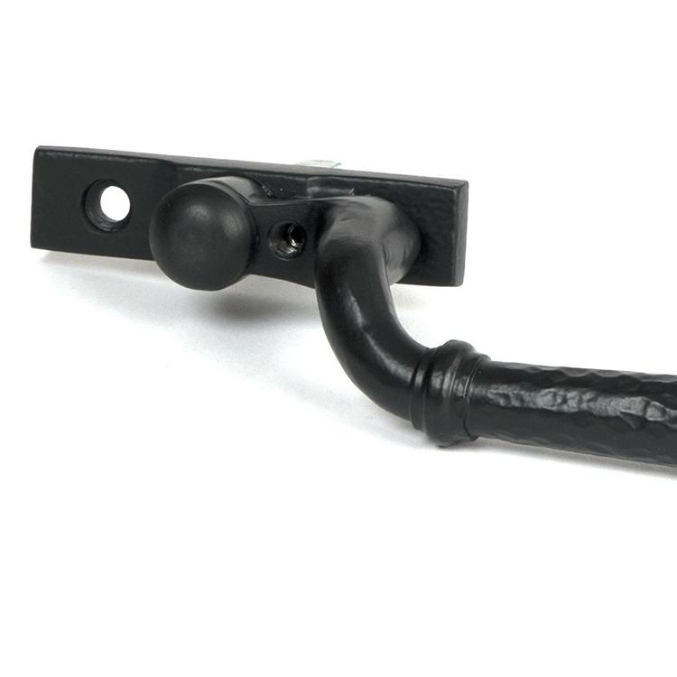 Close-Up of 16mm Matte Black Hammered Espagnolette Window Handle - Left Hand Close-Up of 16mm Matte Black Hammered Espagnolette Window Handle - Left Hand