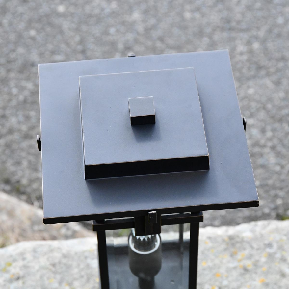 View of the Top of the 1920’s Inspired Entrance Pillar Light 