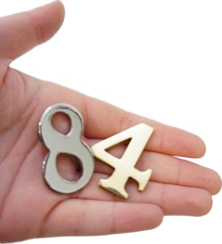 1.5 - 2 Inch Self Adhesive Numbers & Letters Polished Brass (Solid Brass) 1.5 - 2 Inch Self Adhesive Numbers & Letters Polished Brass (Solid Brass)
