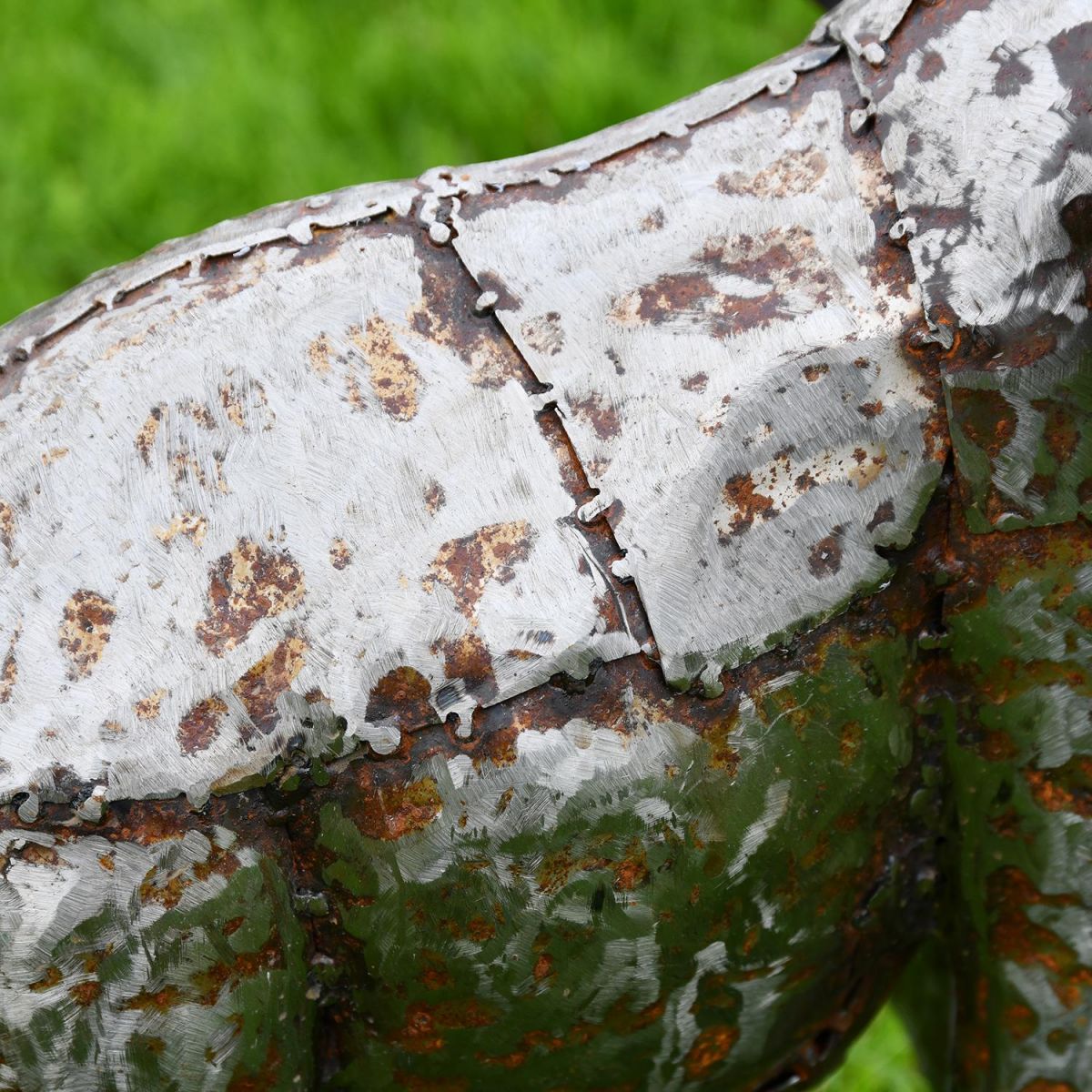 Recycled Metal Finish on the Elephant Sculpture