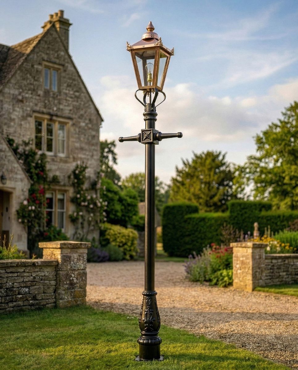 1Victorian Lamp Post - Copper 2.3m digital illustration small digital illustration