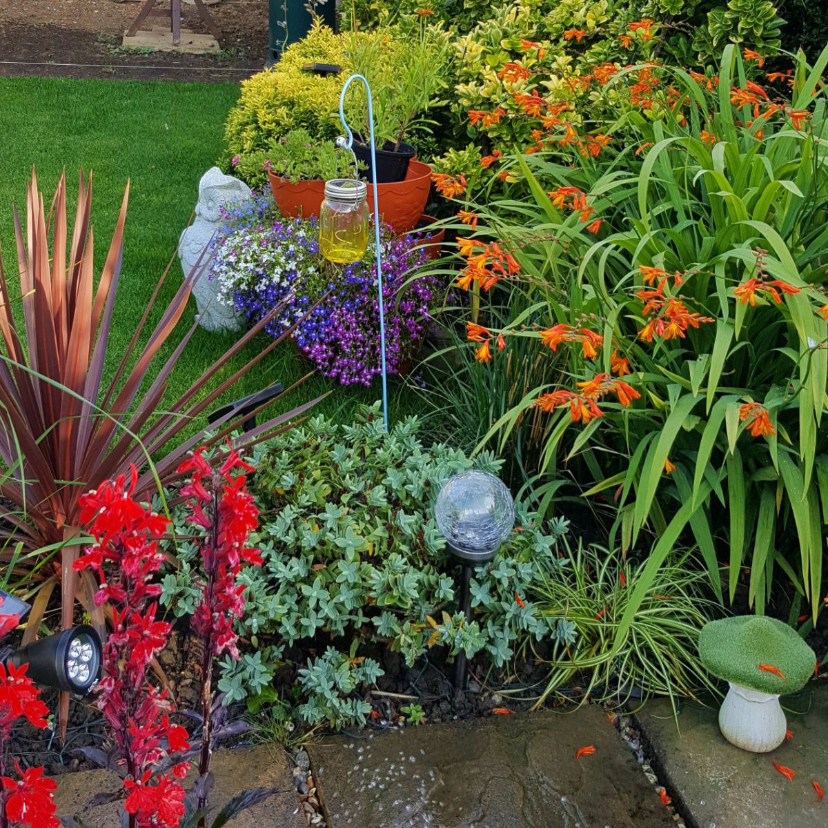 Lantern Support - Sky Blue Shepherds Crook