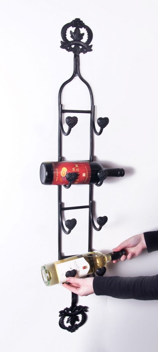 "Artisan Avenue" Cast Iron Wine and Bottle Holder "Artisan Avenue" Cast Iron Wine and Bottle Holder