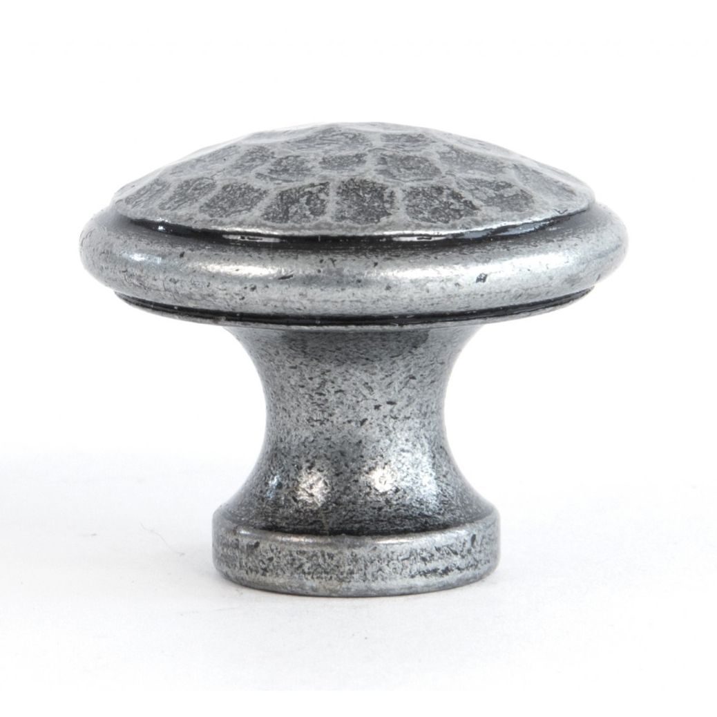 40mm Hammered Pewter Cabinet Knob Length