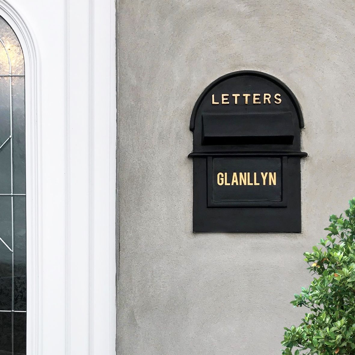 Personalised Grosvenor Telescopic Post box built into house wall