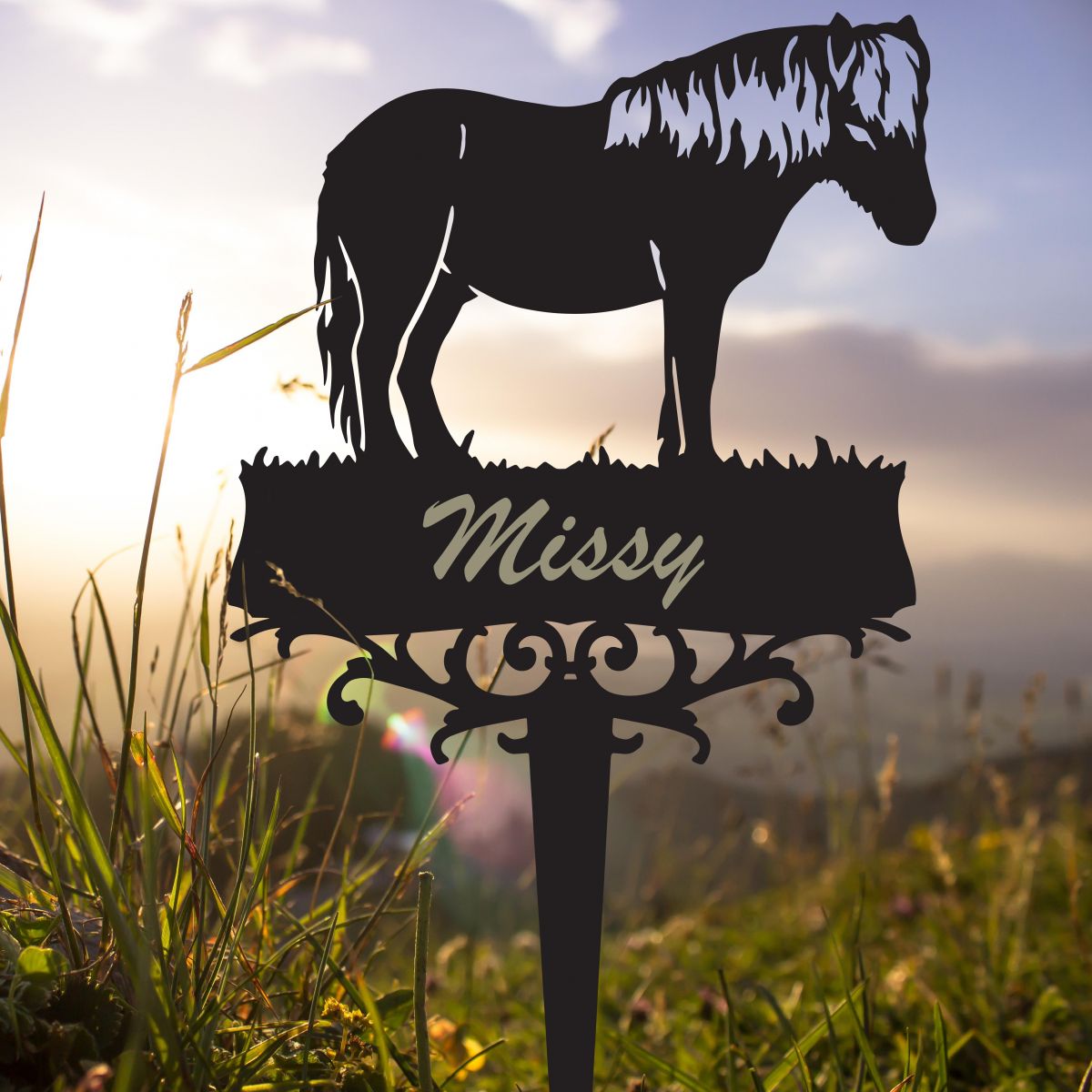 Shetland Pony Memorial Ground Spike in Full