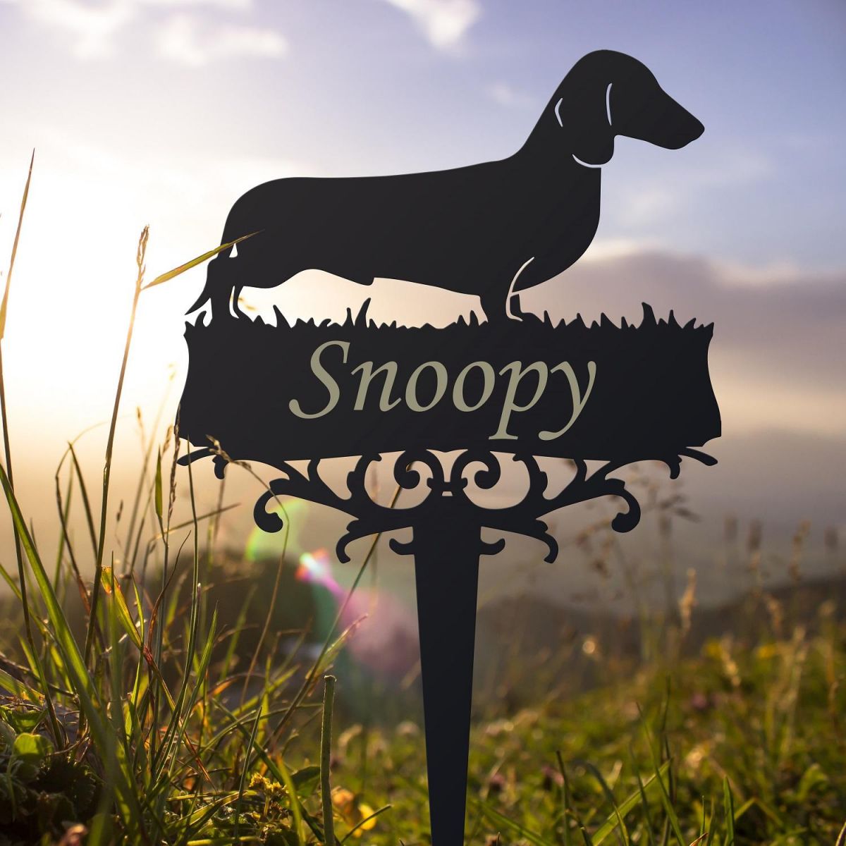 Dachshund Memorial Spike 