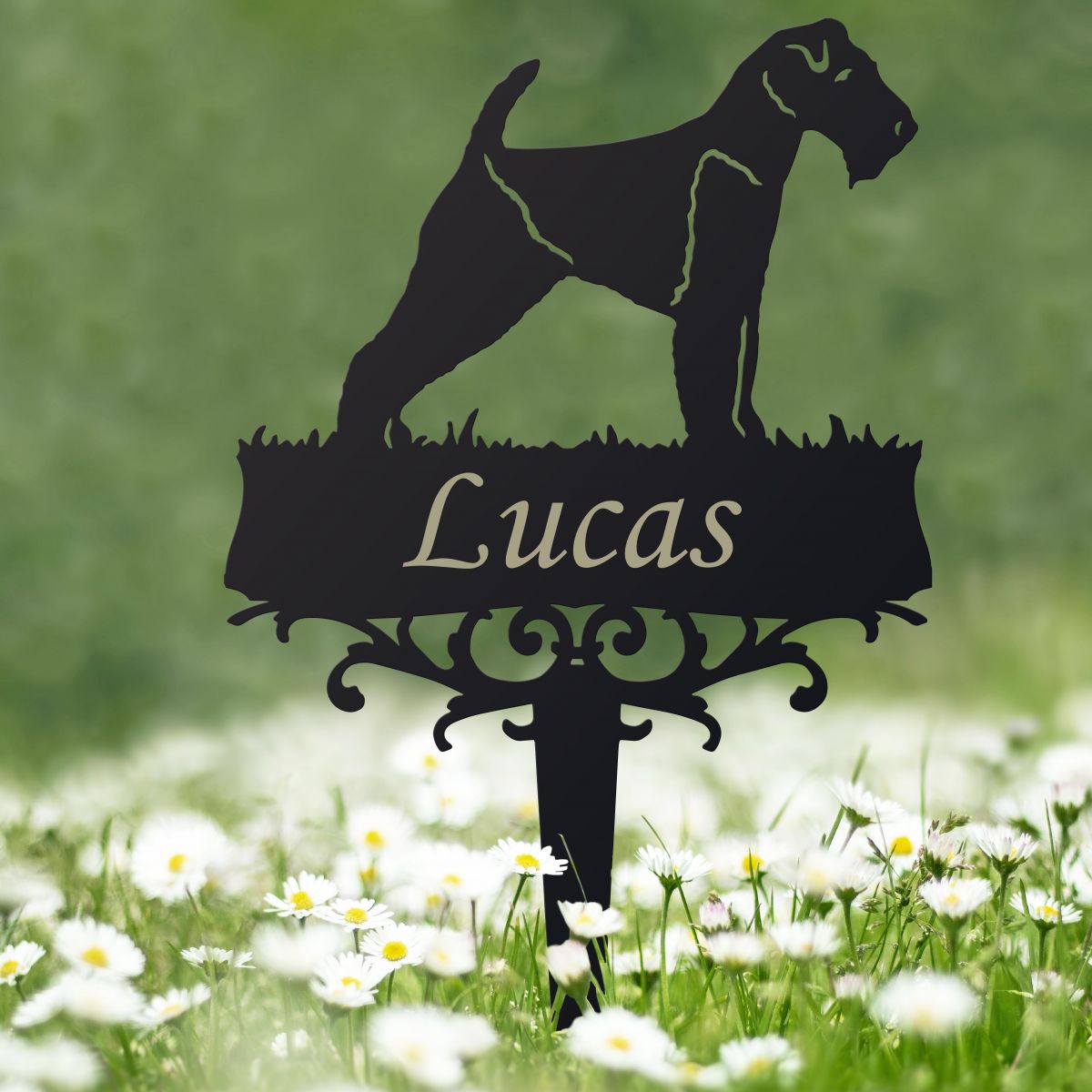 "Welsh Terrier" Memorial Ground Spike