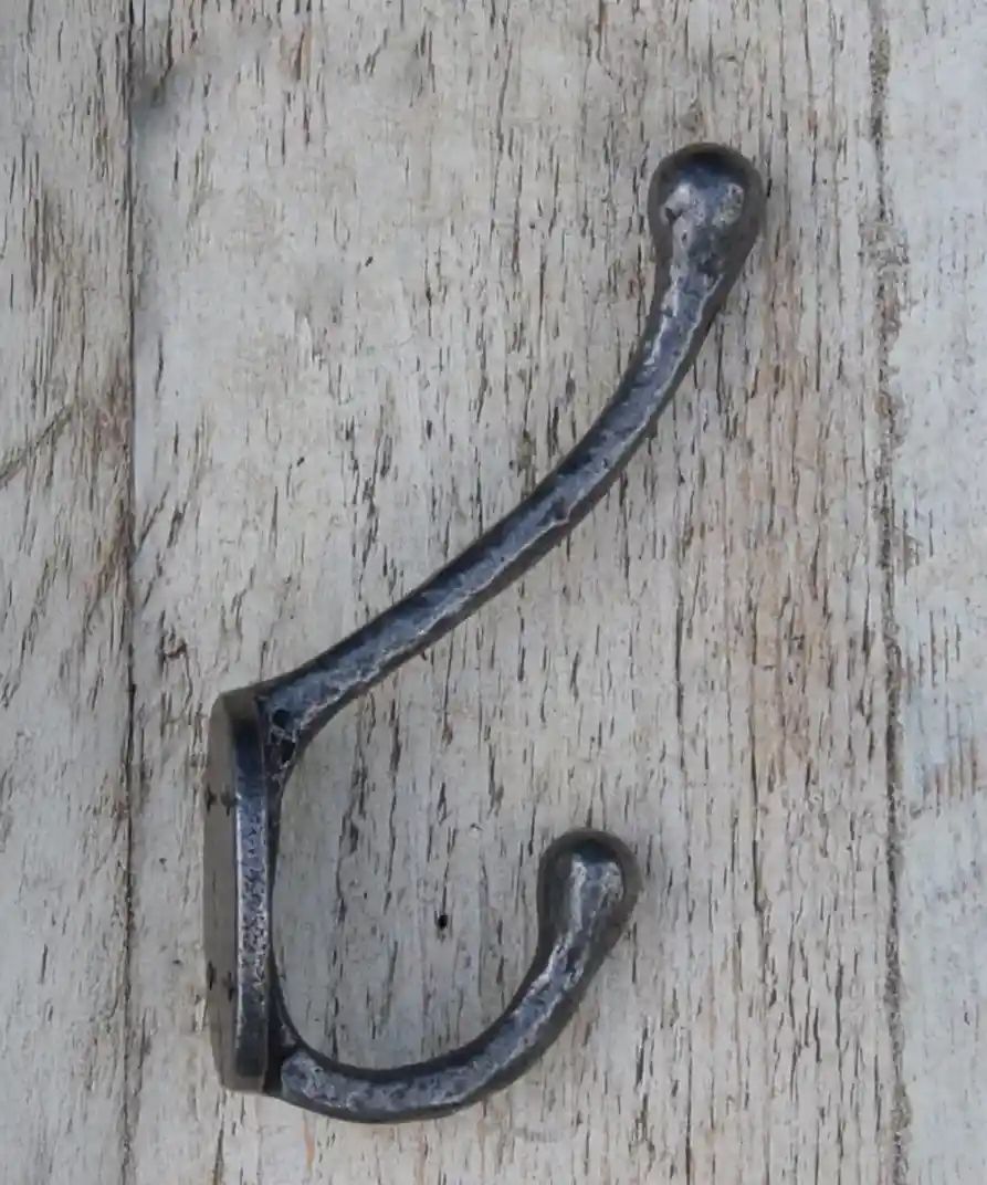 View of the Side of the Smooth Iron Traditional Coat Hook View of the Side of the Smooth Iron Traditional Coat Hook
