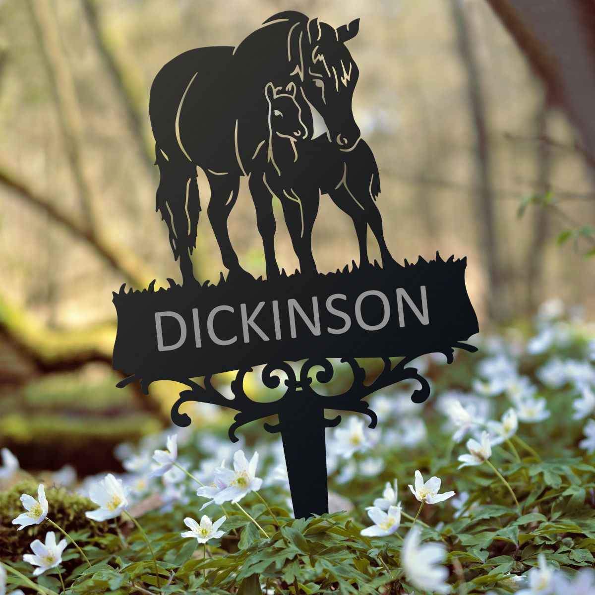 Mare & Foal Memorial Ground Spike in Situ