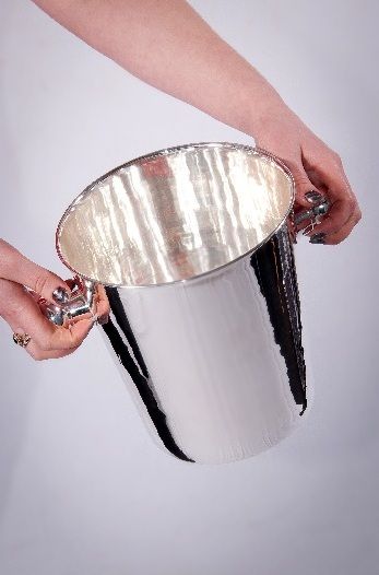 Highbury Court Genuine Silver Plated Deluxe Wine & Champagne cooler, with stand