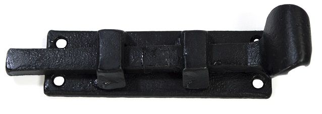 "Lymeford Court" 4" Black Iron Door Bolt
