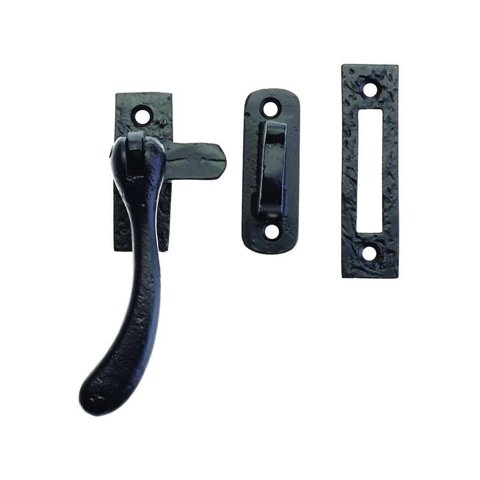 Pear Drop Black Iron Window Fastener  Pear Drop Black Iron Window Fastener