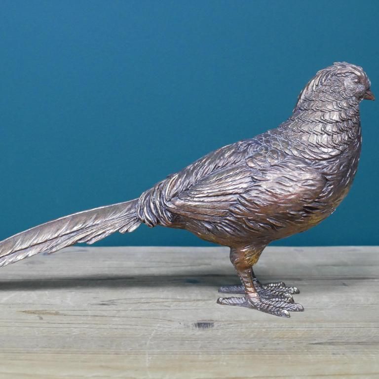 Bronze Pheasant Ornament Side View Bronze Pheasant Ornament Side View
