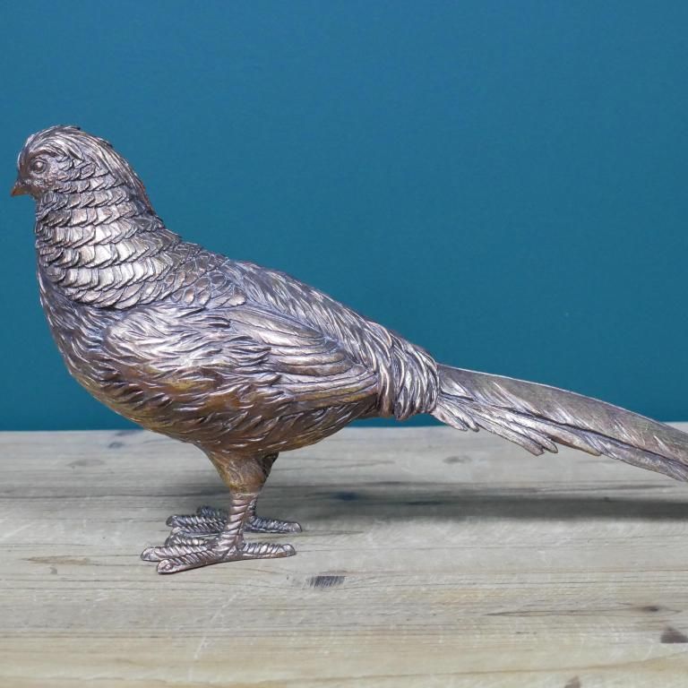 Side View of Bronze Pheasant Ornament Side View of Bronze Pheasant Ornament