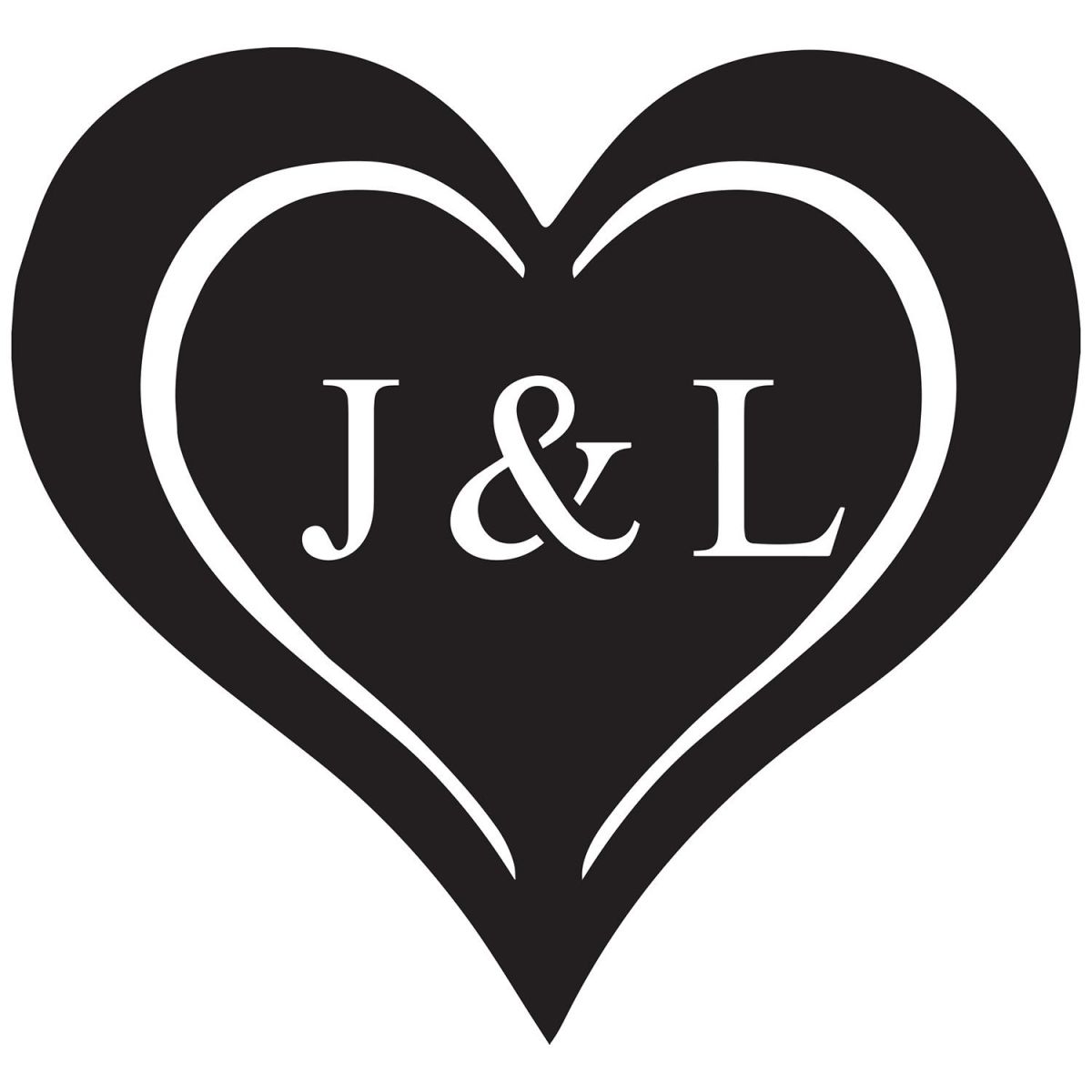 7" Initial Heart Created From Iron