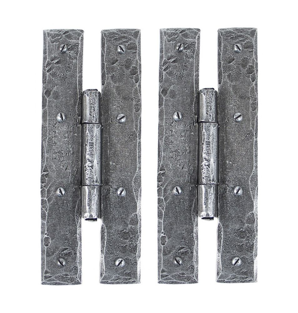 7" Pewter H Hinge Pair