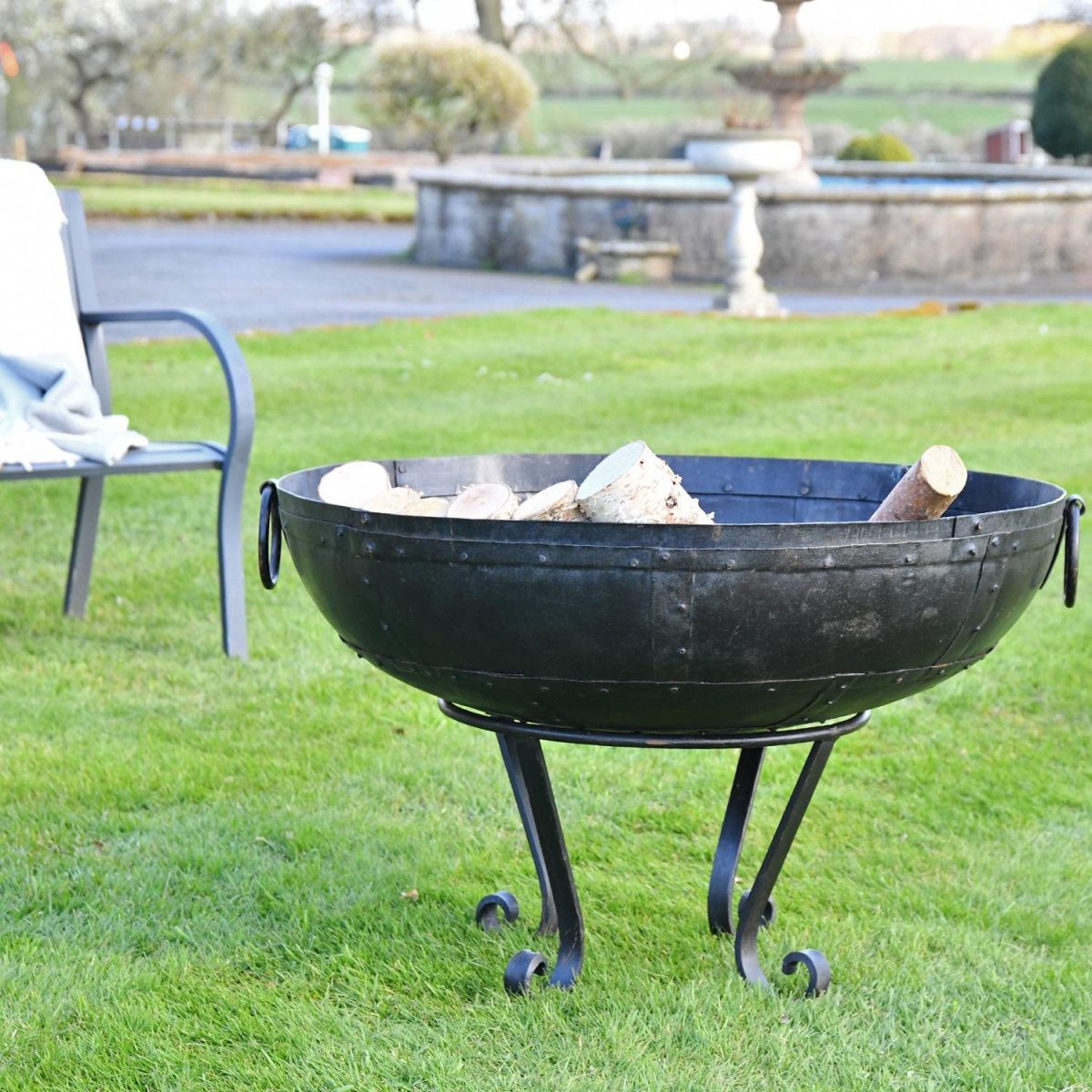80cm Kadai Bowl with dropped handles 