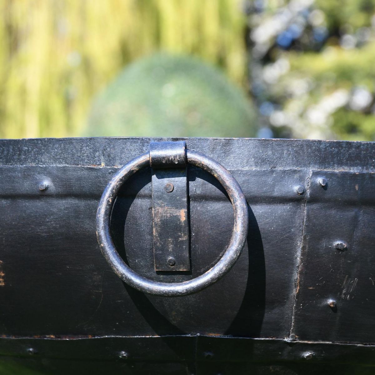 Close up of Kadai Bowl with dropped handles