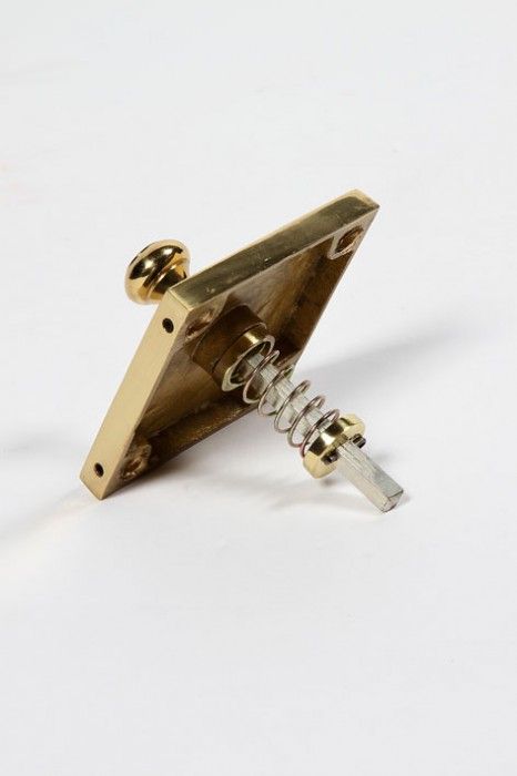 Square bell push- Brass - 4x4