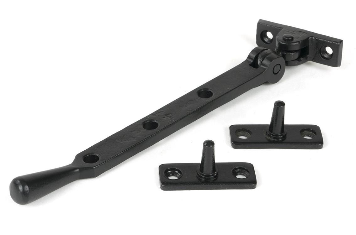8" Black Three Pin Window Stay - 249mm