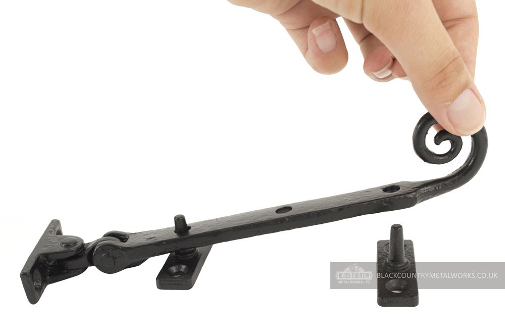 8" Monkey Tail Iron Window Stay