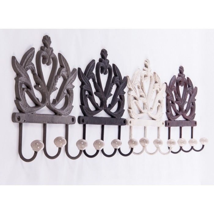 “Melbury Avenue” Cast Iron Heart Hook Rack Available in Various Colours