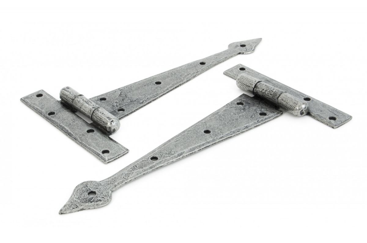 9" Pewter Medieval Door Hinge