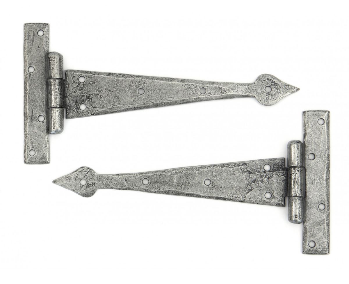 9" Pewter Medieval Door Hinge