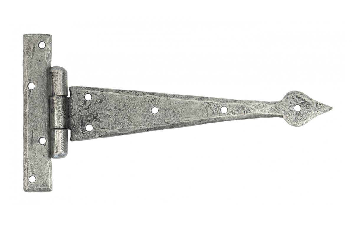 9" Pewter Medieval Door Hinge