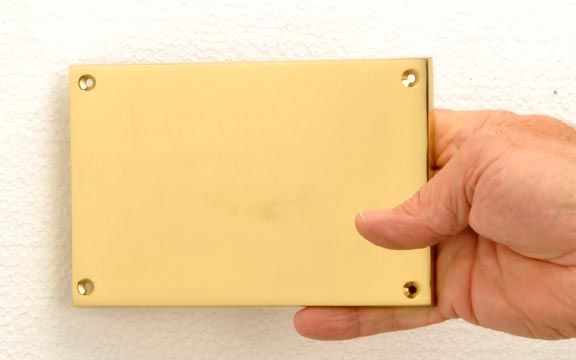 Rectangular sign, with plain edge detail Rectangular sign, with plain edge detail