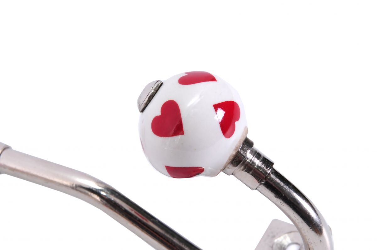 "Happy Hearts" coat hooks, with pretty heart decoration "Happy Hearts" coat hooks, with pretty heart decoration