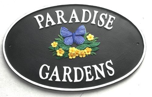 “Icarus Blue” English Butterfly House Name Sign