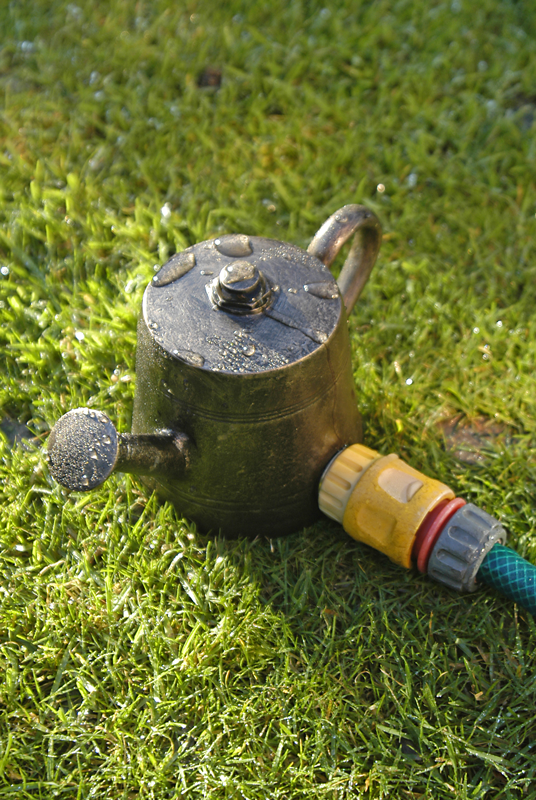 Bronze watering can sprinkler Bronze watering can sprinkler