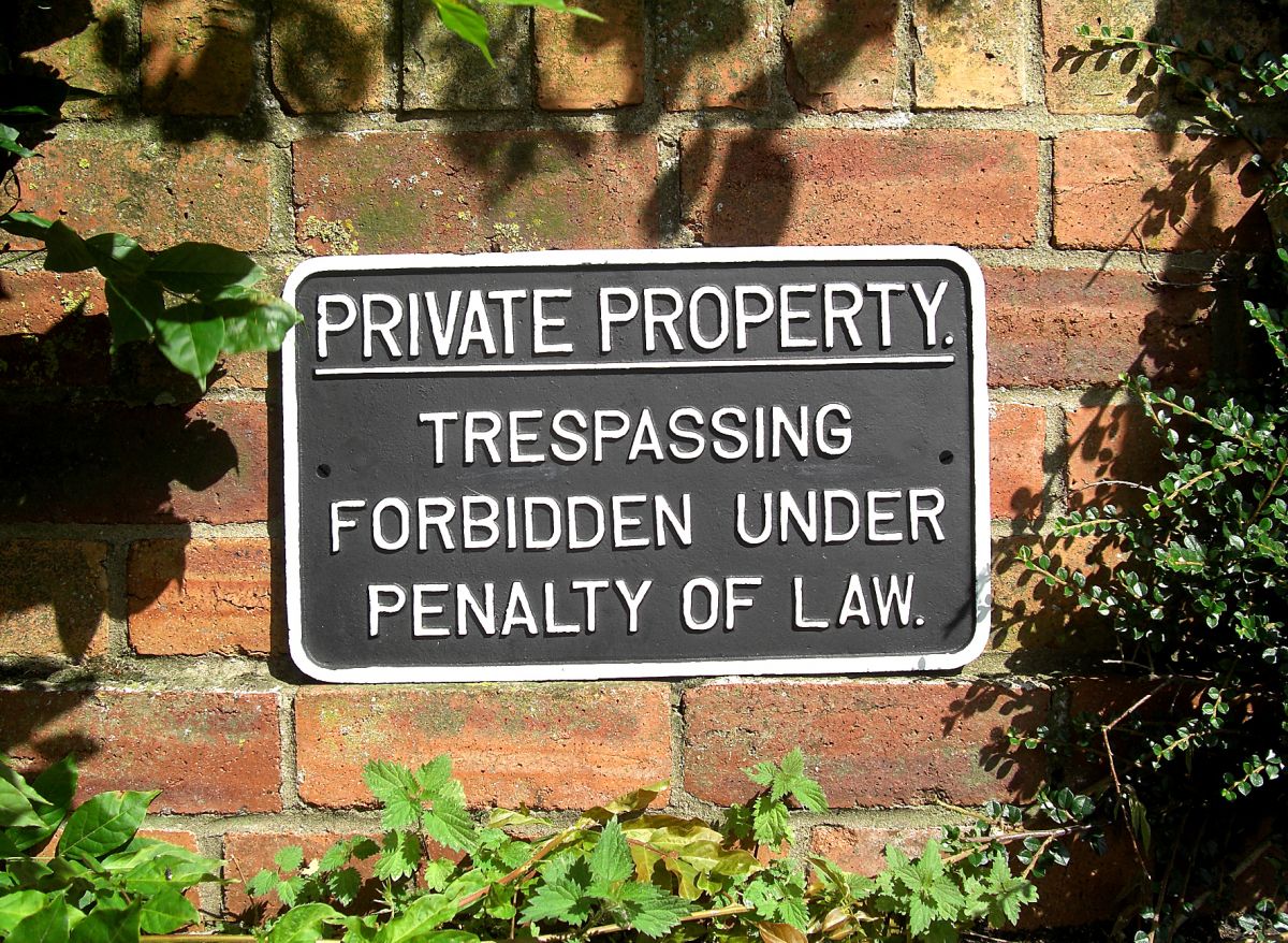 Large Cast Iron "Private Property" Sign